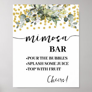 Eucalyptus Gold Mimosa Bar Vrijgezellenfeest Bruil Poster