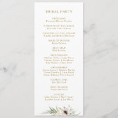 Eucalyptus Gold Programme de mariage géométrique (Dos)