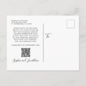 Eucalyptus Gold Sage QR Code RSVP Weddenschap Uitnodiging Briefkaart (Achterkant)
