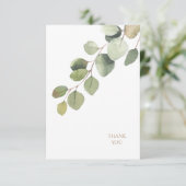 Eucalyptus Gold Texte Mariage blanc Merci (Debout devant)