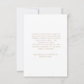 Eucalyptus Gold Texte Mariage blanc Merci (Dos)