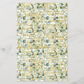 Eucalyptus Gold Waar was bruid douche spel kaart (Achterkant)