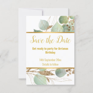 EUCALYPTUS GOLD WHITE RESPONSABILITÉ CARTE RSVP