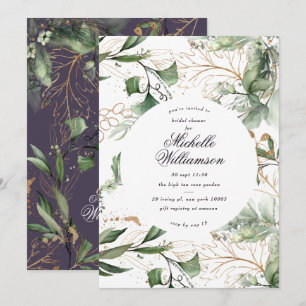 Eucalyptus Golden Boho Modern Pampas Vrijgezellenf Kaart