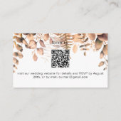 Eucalyptus golden bruiloft website RSVP QR code Informatiekaartje (Achterkant)