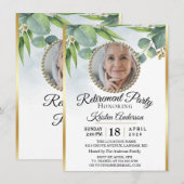 Eucalyptus Goldish Retirement Party Kaart (Voorkant / Achterkant)