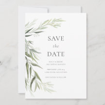 Eucalyptus Gom Leaves Greenery Save the Date