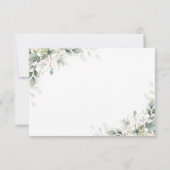 Eucalyptus Goud Bloemen Bruiloft Dank u Kaarten (Achterkant)