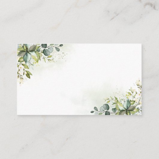 Eucalyptus Goud Bruiloft Feest Deel een recept kaa Informatiekaartje (Achterkant)