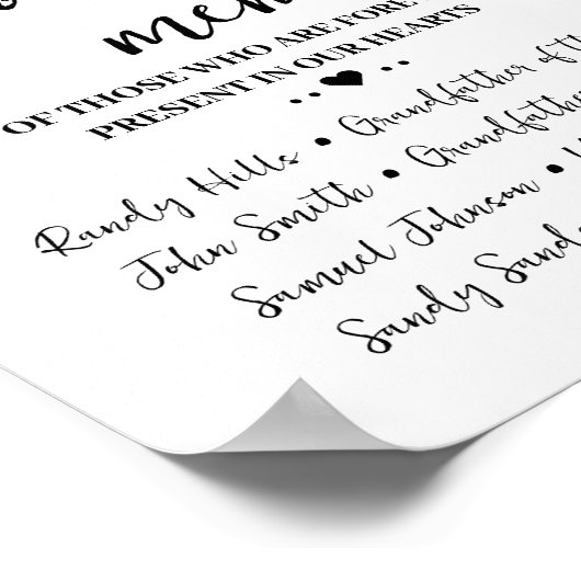 Eucalyptus goud in liefdevolle herinnering poster (Hoek)