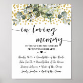 Eucalyptus goud in liefdevolle herinnering poster (Voorkant)