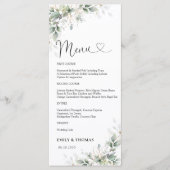 Eucalyptus Goud Vrijgezellenfeest Menu (Voorkant)