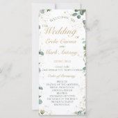 Eucalyptus Gouden Glitter - Groen Trouwprogramma (Voorkant)