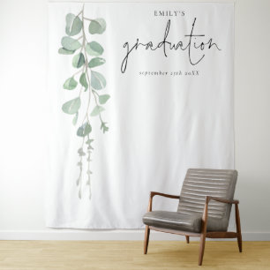 Eucalyptus Grad Naam Afstudeerfoto Achtergrond Wandkleed