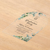 Eucalyptus Graduation Party Acryl Uitnodigingen (Laagn)