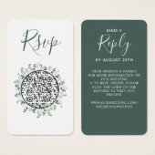 Eucalyptus Green B Site Mariage QR Code RSVP (Devant & derrière)