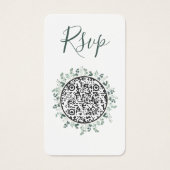 Eucalyptus Green B Site Mariage QR Code RSVP (Devant)