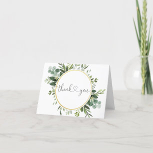 Eucalyptus Green Baby shower Merci Cartes