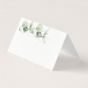 Eucalyptus Green Botanical Mariage Carte Place