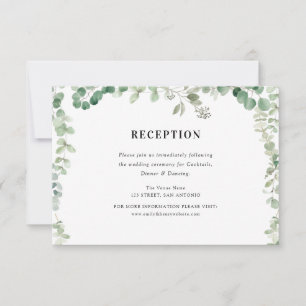 eucalyptus green bruiloft RSVP kaartje