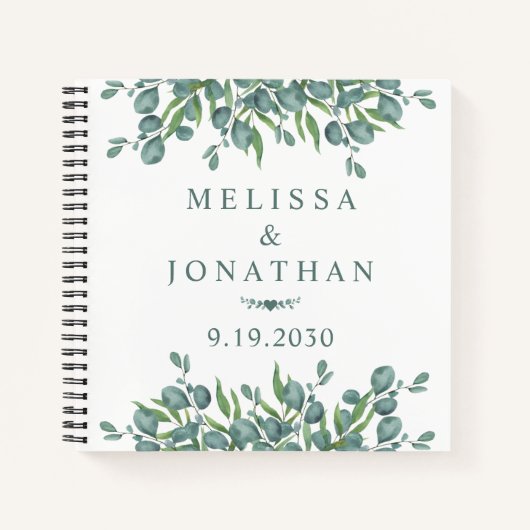 Eucalyptus Green Budget Mariage Livre d'or (Devant)