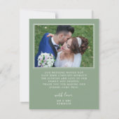 Eucalyptus Green Carte de remerciements Mariage ph (Dos)