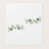 Eucalyptus Green Carte Mariage Feuille Place (Outside Unfolded)