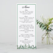 Eucalyptus Green Elegant Botanical Boho Menu (Debout devant)