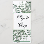 Eucalyptus Green Elegant Botanical Boho Menu (Dos)