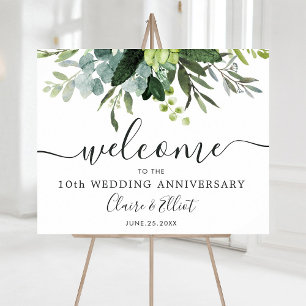Eucalyptus Green Foliage Anniversaire Affiche de b