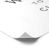 Eucalyptus Green Foliage Foto bruiloft Welkom Poster (Hoek)