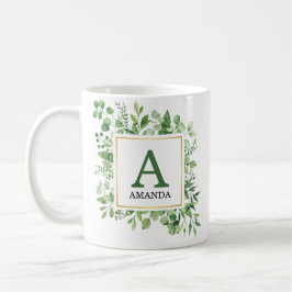 Eucalyptus Green Foliage Monogramed Mok