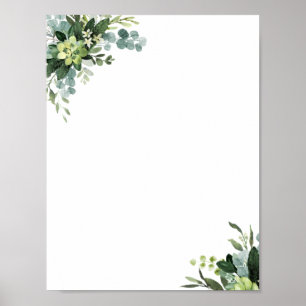 Eucalyptus Green Foliage Plain Poster