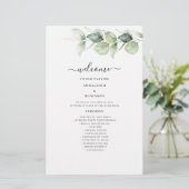 Eucalyptus Green Foliage Programme de mariage (Debout devant)