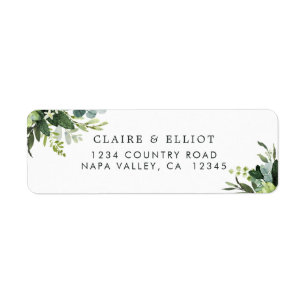 Eucalyptus Green Foliage Return Address Label