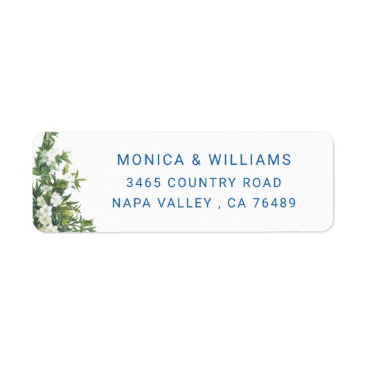 Eucalyptus Green Foliage Return Address Label (Voorkant)