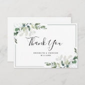 Eucalyptus Green Foliage Weddenschap Bedankkaart (Voorkant / Achterkant)