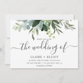 Eucalyptus Green Foliage Weddenschap Kaart (Voorkant)