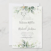 Eucalyptus Green Foliage Weddenschap Save The Date (Voorkant)