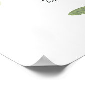 Eucalyptus Green Foliage Wedding Seding Chart Poster (Hoek)