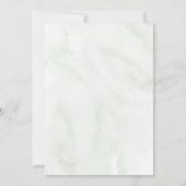 Eucalyptus Green Foliage White Floral Wedal Weddin Kaart (Achterkant)