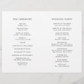 Eucalyptus Green Foliage Wreatding Wedding Program (Achterkant)