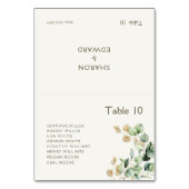 Eucalyptus Green & Gold Nom d'invité Carte de plac (Par défaut)