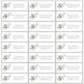 Eucalyptus Green Guest Noms des petits Étiquettes (Devant)