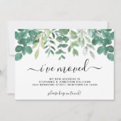 Eucalyptus Green J'ai Déplacé la carte Faire-part (Devant)