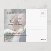 Eucalyptus Green Leaves Elegant Weddenschap Bedank Briefkaart (Achterkant)