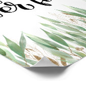 Eucalyptus Green Love Never Fails Poster (Coin)