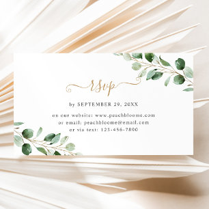 Eucalyptus Green Mariage en ligne Cartes RSVP