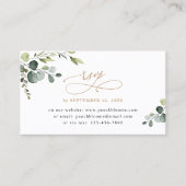 Eucalyptus Green Mariage Gold en ligne Cartes RSVP (Devant)