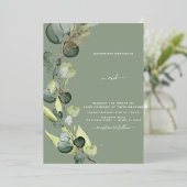 Eucalyptus Green Mariage or Foil Invitation (Debout devant)